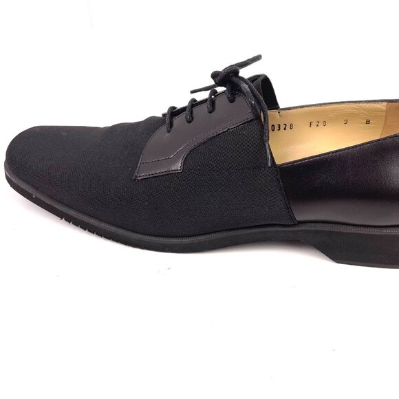 Salvatore Ferragamo Women's Loafers Leather/Fabric Black DP5032B Size 9B - Picture 11 of 13